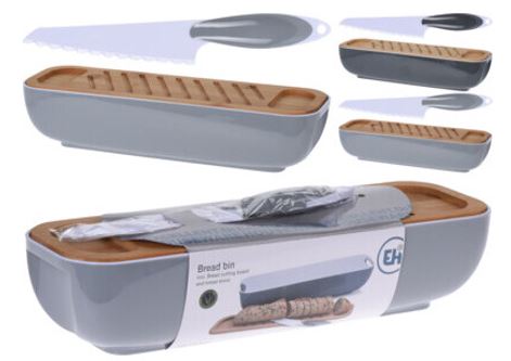CAIXA PAO CINZA C/TABUA+FACA#